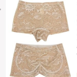 Clear Silicone jiggly bum Inserts with elegant lace panties  (S/M)